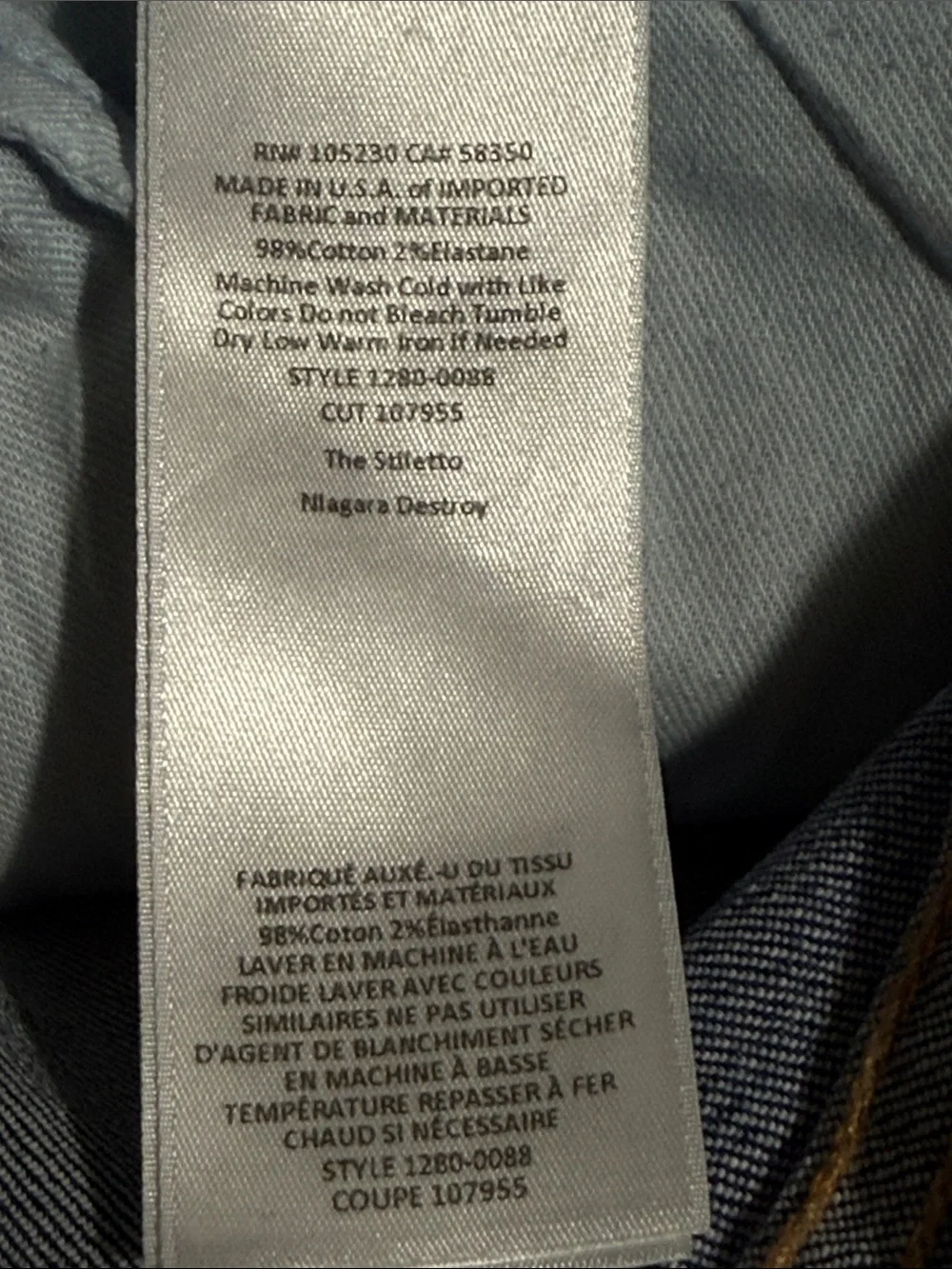 Current/Elliot The High Waist Stiletto Jeans Size 30